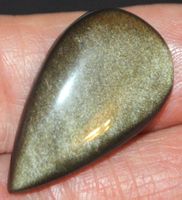 Cabochon L-7825 – Goldener Obsidian 30x17mm