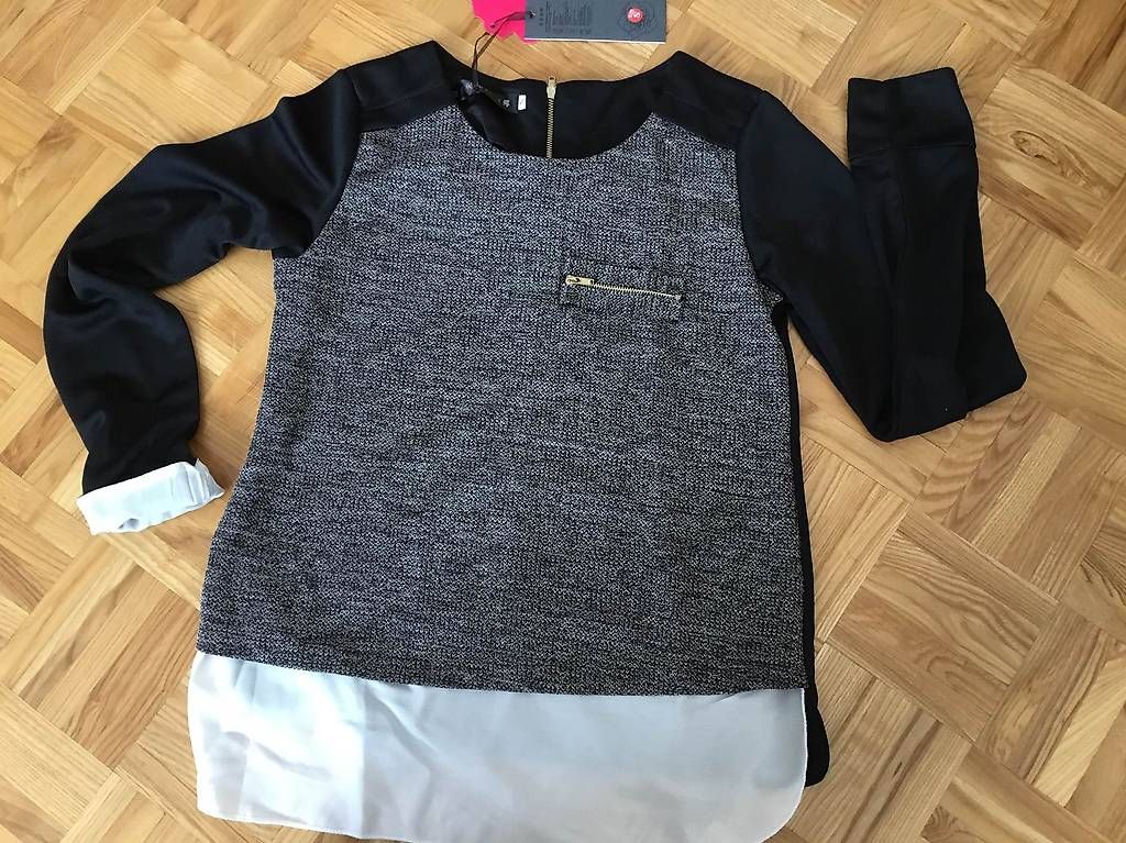 Pullover & Sweatshirts: Pull noir gris gr. S, neuf – Neu und originalverpackt aus Icogne von luna.16