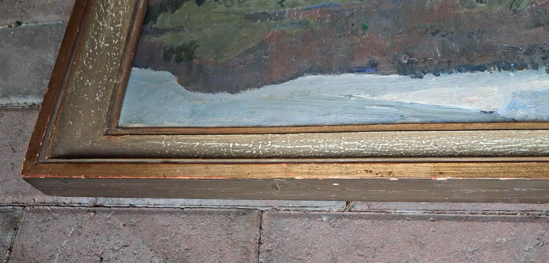 Tableaux: Dorfansicht, Oelgemälde 75 x 63.7 cm – D'occasion à Zürich par Beach59 3