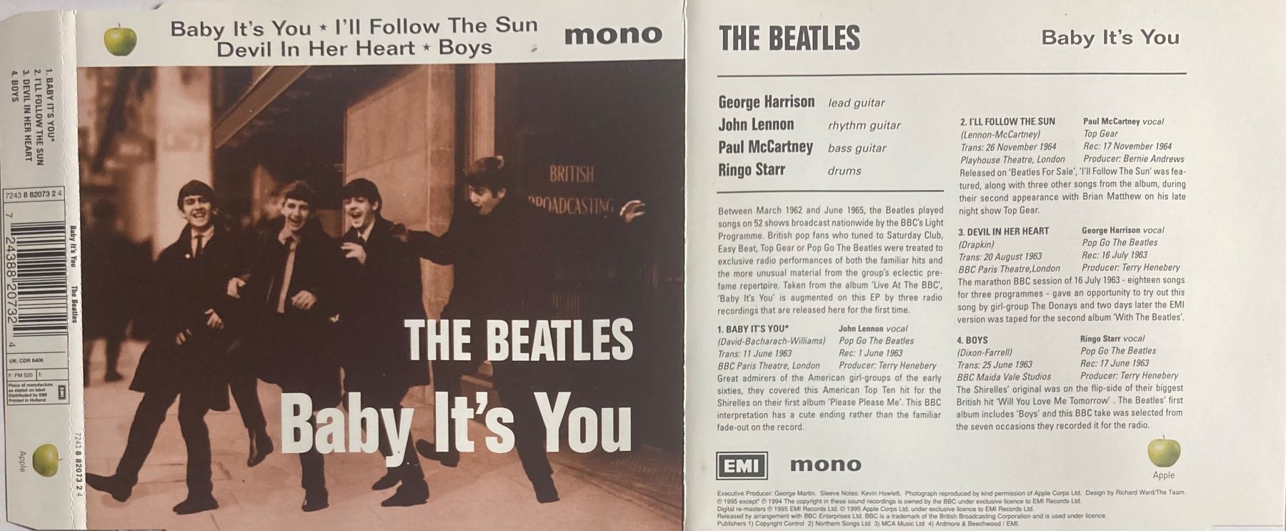 CD: THE BEATLES - BABY IT'S YOU – Usato da Poliez-Pittet venduto da Newtown-Records 1