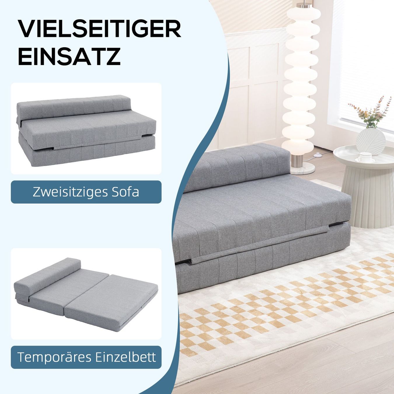 Sofas: HOMCOM Klappsessel Grau – Neu und originalverpackt aus Bottighofen von zaap 4