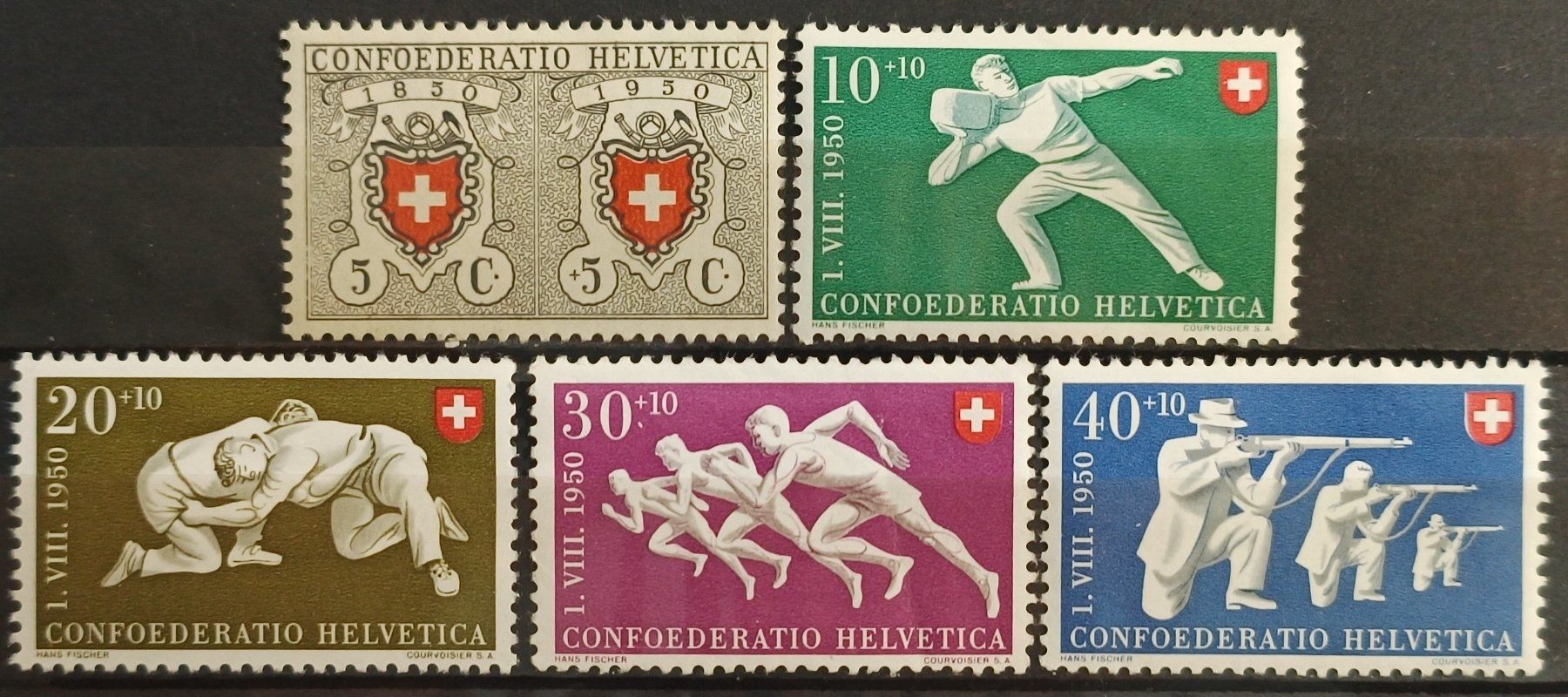 Tutti i francobolli: 1950 Pro Patria Satz postfrisch** – Usato da Dübendorf venduto da goeggi79