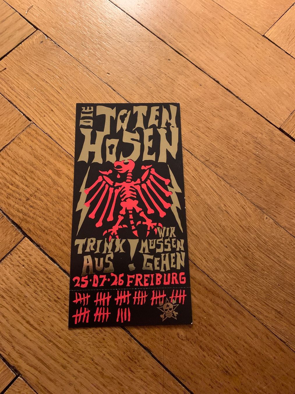 Biglietti: 1 Ticket Toten Hosen Freiburg – Nuovo e nell'imballaggio originale da Bern venduto da kev_9sst