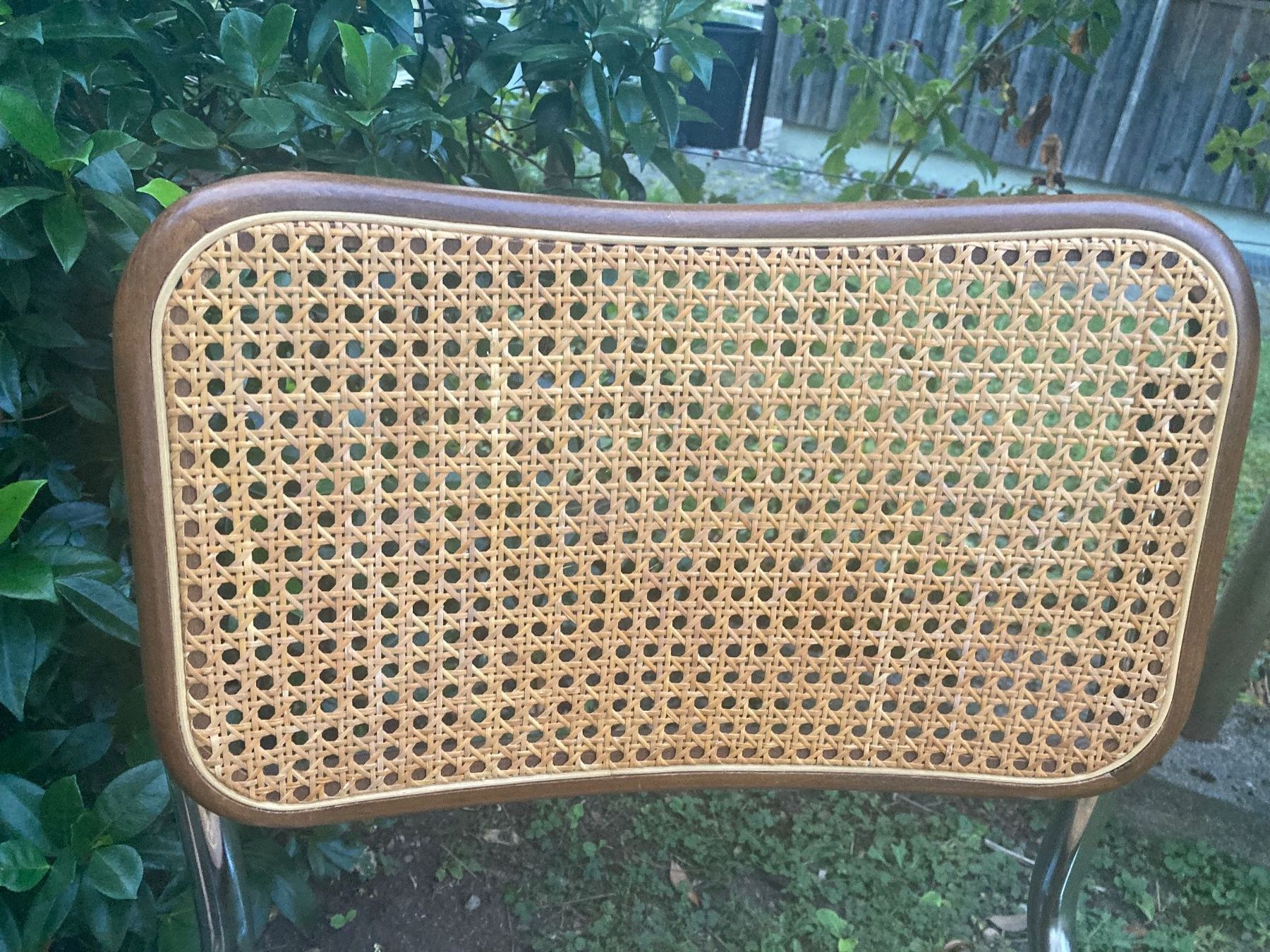 Stühle: Freischwinger in warmen Braun, Sitzfläche defekt – Gebraucht aus Rapperswil SG von cor_vtg9 1