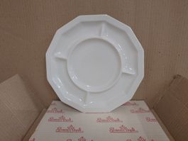 Rosenthal Polygon Fondue-Teller weiss neu in OVP 8 Stück