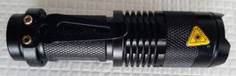 einfache LED Taschenlampe, Pocket Lamp, Stablampe, Alu