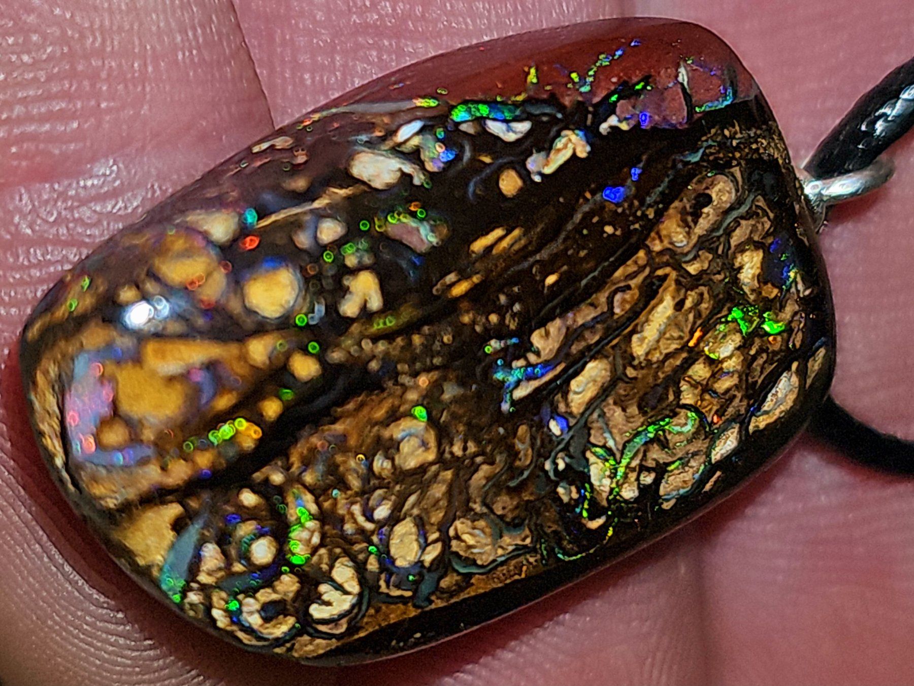 Edelsteine: Natürlicher australischer Boulder Opal Silber Anhänger – Neu und originalverpackt aus Uerkheim von Winwinner 5