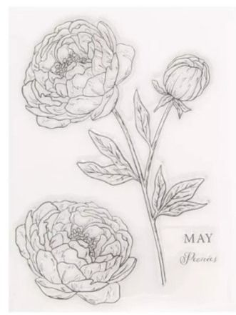 Timbri: Silikonstempel Nr.552, grosse Blumen, Mai – Nuovo e nell'imballaggio originale da Gretzenbach venduto da Fliegepilz56