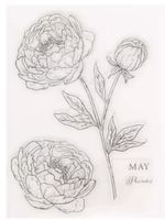 Silikonstempel Nr.552, grosse Blumen, Mai