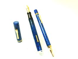 20er Jahre CONKLIN ENDURA Lapis Blau Füllfederhalter SET
