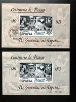 Spanien 2x Block mit Picassos Guernica gest. und postfrisch