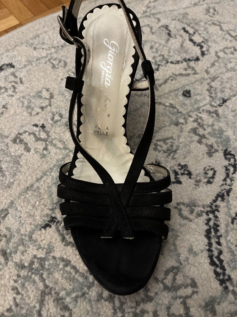 Scarpe da donna: Sandales noires à talons hauts, élégantes – Usato da Genève venduto da mar_mkc7 1