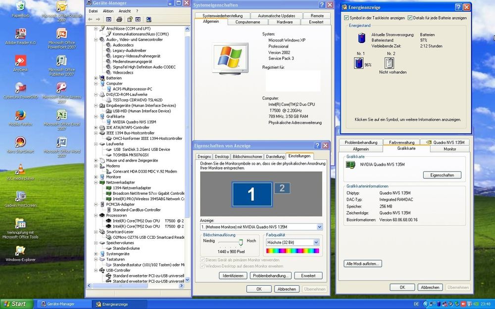 Dell Latitude D630 Windows XP & OFFICE 2007, Serial - RS-232 7