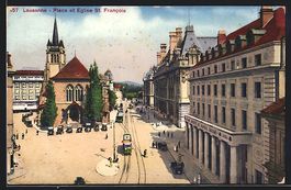 Lausanne, Place et Eglise St. Francois, 