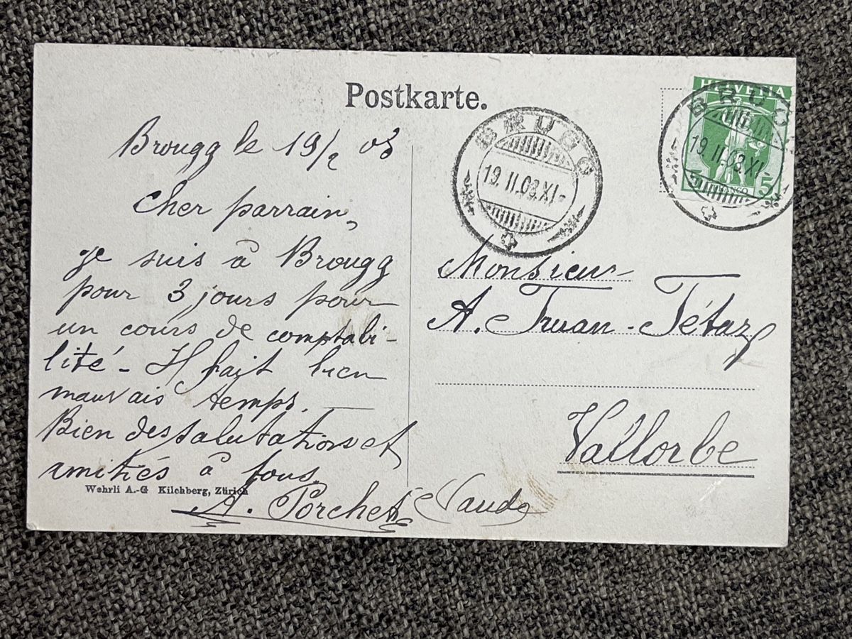 Cartoline postali: Alte Ansichtskarte Brugg AG, Der schwarze Turm, – Usato da Strengelbach venduto da Aschatan5 1