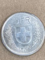 SVIZZERA 5 FR MONETA IN ARGENTO 1966 usata - circolata