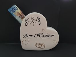 Hochzeits Spardose-Kässeli / Platz für über 160 Fünfliber!!