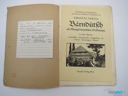 EMANUEL FRIEDLI Bärndütsch Lützelflüh