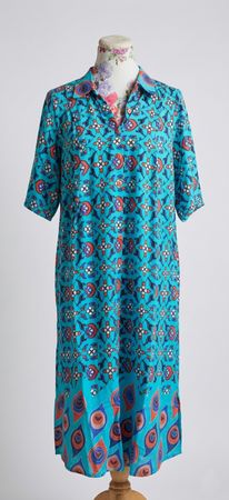 Neu! Sommerliches Hemdblusenkleid Kleid Gr L Hippie-Style ☀️
