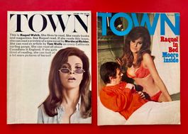 2 x TOWN Magazine for men / Raquel Welch / Juni  66 /Sept.67