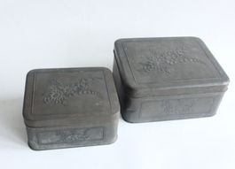 Set aus 2 Vintage Schweizer Maggi Kemptthal grauen rechtecki
