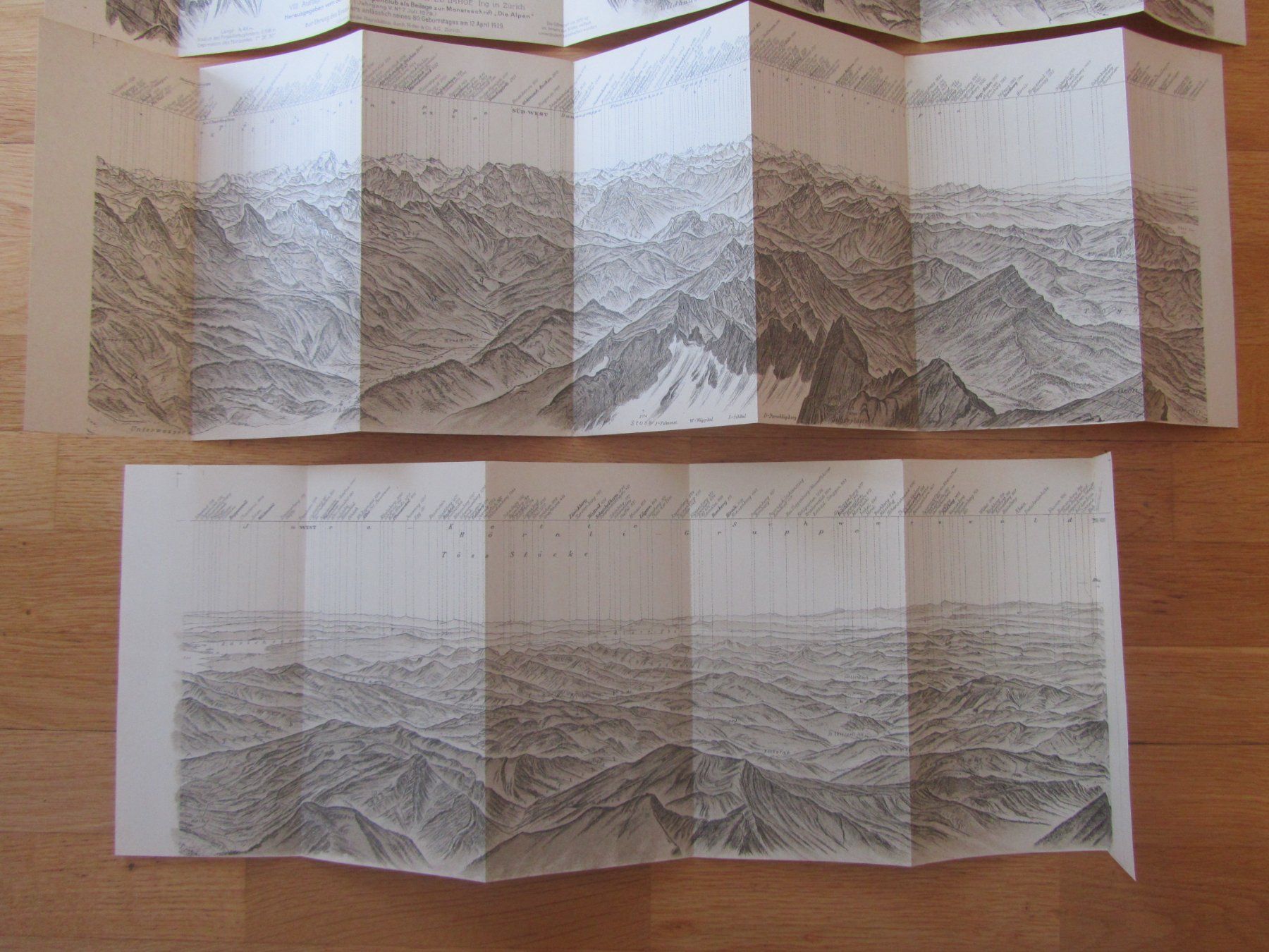 Landkarten & Atlanten: Säntis Gipfelpanorama von Albert Heim, 1929 – Gebraucht aus Seengen von mikelele 3