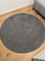 Teppich rund grau