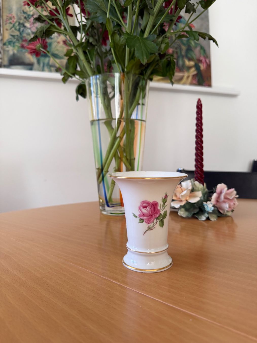 Vasi & Recipienti: Meissen Vase mit Rose – Usato da Nussbaumen AG venduto da normajeanbaker 1