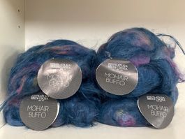 Wolle Set: 4 Stk FILATURA DI CROSA "Mohair Buffo" 72% Mohair