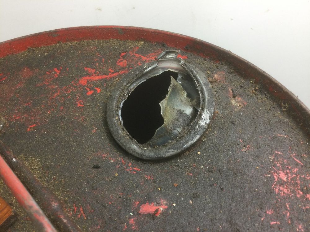 Antike grosse Shell x-100 Ölkanne Fass | Kaufen auf Ricardo