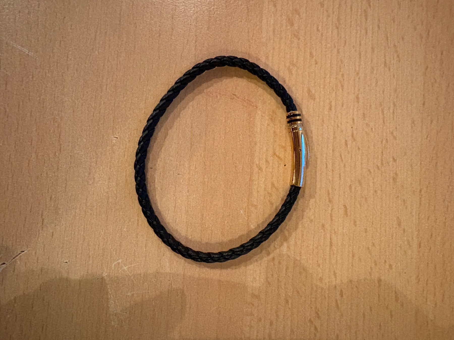 Armbänder & -reifen: Black Braided Leather Bracelet – Neu und originalverpackt aus Rüti ZH von alb_ddz2