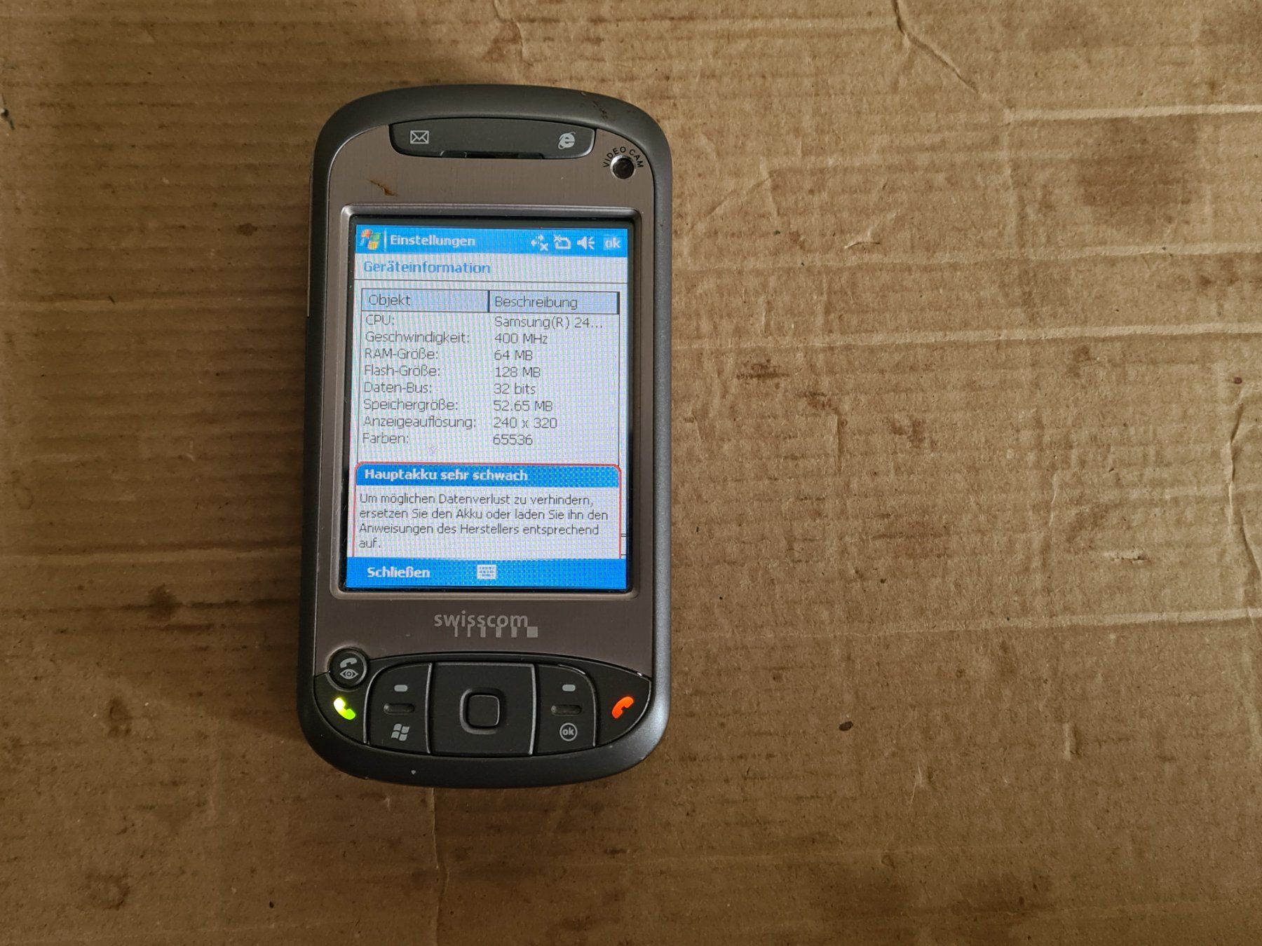 HTC Telefoni cellulari / Smartphones: Windows Pocket PC Smartphone ohne Sperre: HTC Herm 200 – Usato da Winterthur venduto da Opusco 4