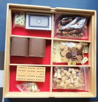Spielesammlung Holzset Schach Backgammon