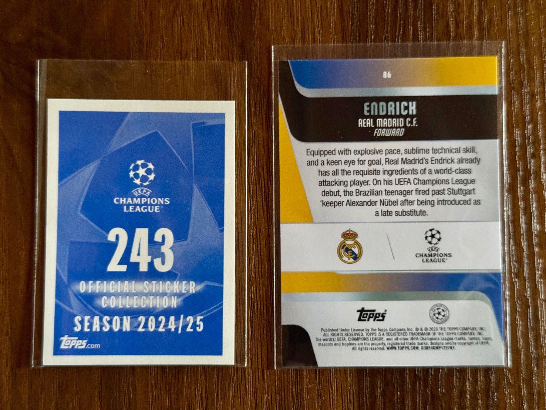 Topps Cartes à collectionner: Endrick – D'occasion à SAXON par Mic_9 1