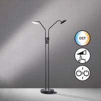 LED Stehleuchte, 2 Strahler, 135 cm Höhe