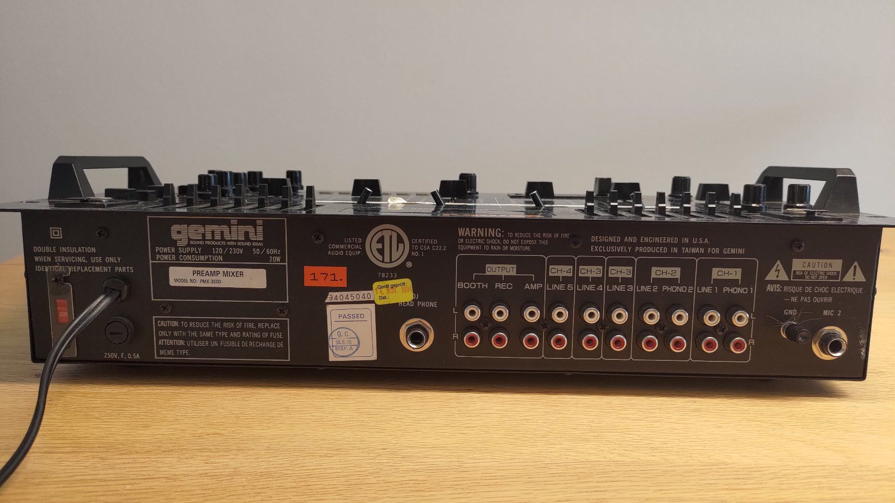 Platines de mixage: Vintage Mischpult  GEMINI PMX-3500 – D'occasion à Basel par langga9 2