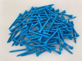 100 Golftees 70mm Holz, blau „ocean“