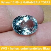 15.09 Karat MARAMBAIA TOPAS TOPAZ Edelstein UNBEHANDELT