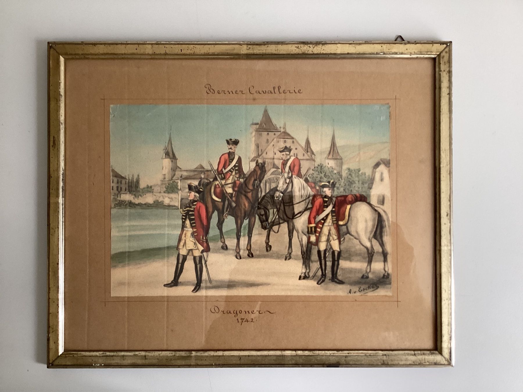 Grafica & Litografie: Lithographie militaire de Escher – Usato da Vouvry venduto da marius09