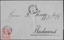 1867 Brief DIESSENHOFEN Fingerhut-o Nr. 38 sauber ab 1.-
