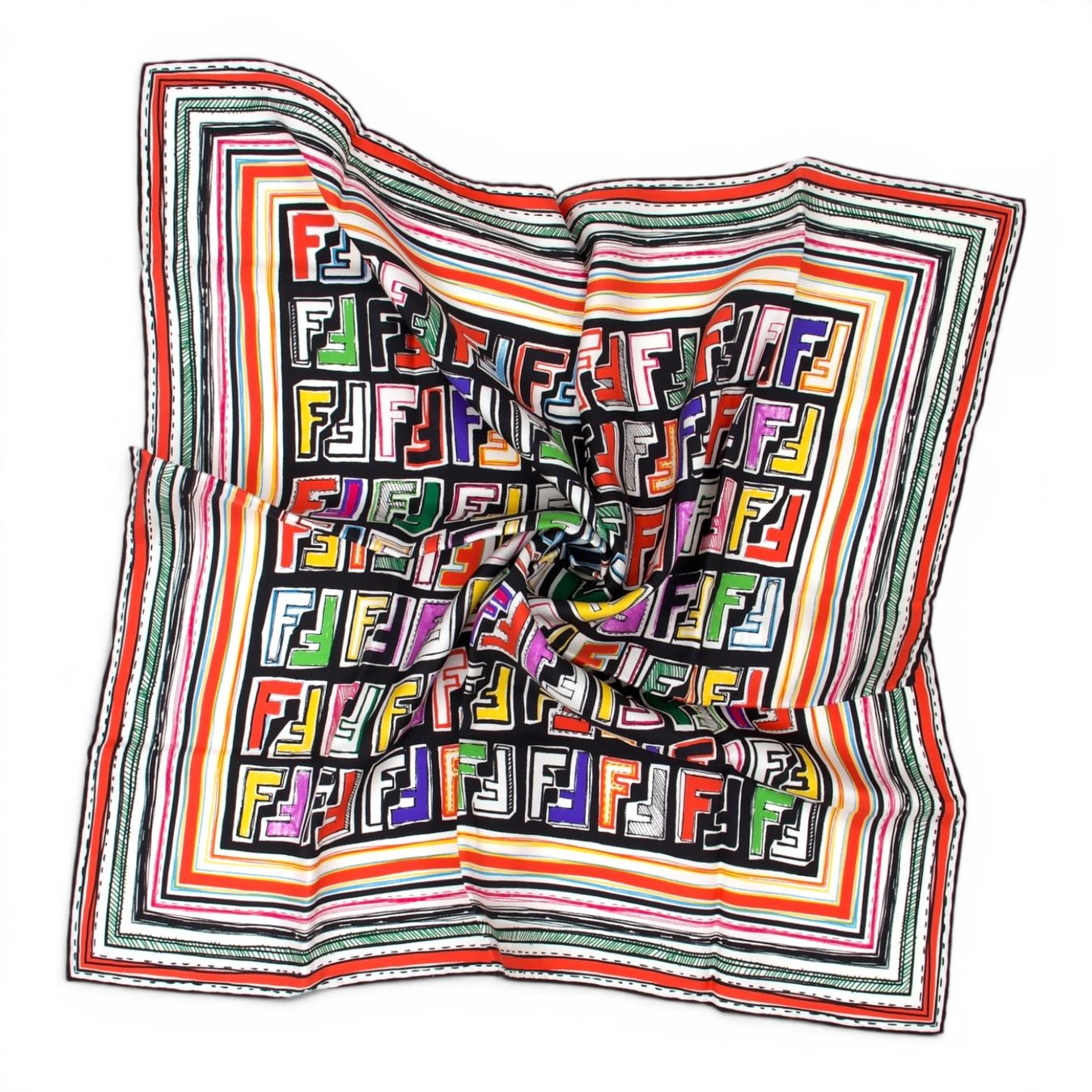 Fendi Foulard & Sciarpe: Fendi Seidentuch multicolor – Usato da Binningen venduto da Designerlabels 3