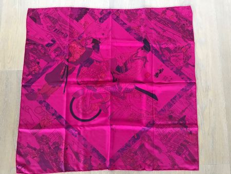 Original Hermès Foulard Surteint Pivoine, Seide 90x90