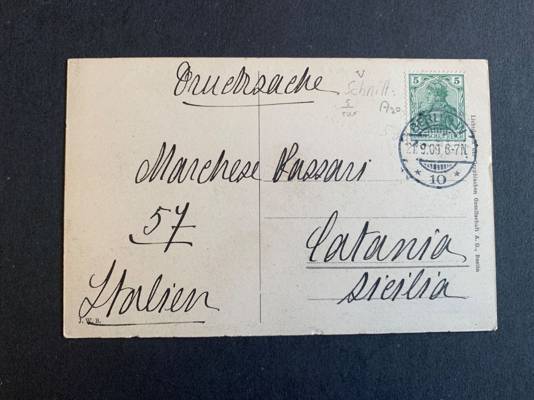 Cartoline postali: Interessante Postkarte 1909 Wright Flugzeug in Berlin – Usato da Bern venduto da Artbrokerswitzerland 1