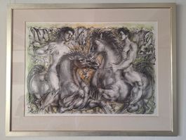"Begegnung", Lithografie von Hans Erni
