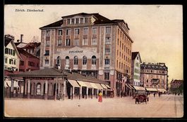 AK Zürich, Hotel Zürcherhof mit Straßenpartie