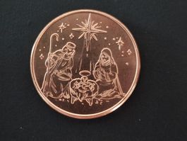 USA 1 Oz .999 Copper, Merry Christmas