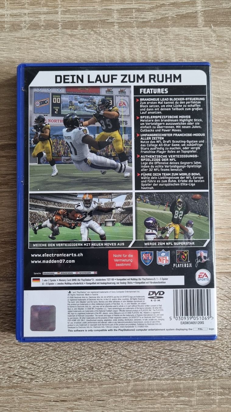 Giochi: Madden NFL 07 PS2 – Usato da Hagenbuch ZH venduto da lecterr55 2