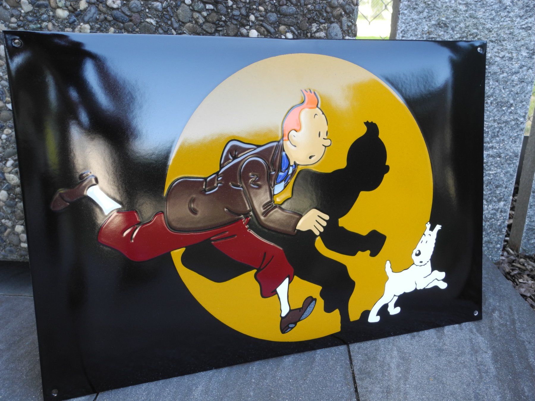 Schilder: GROSSES TIN TIN EMAILSCHILD – Neu (gemäss Beschreibung) aus Reinach AG von Huckleberrysix 1