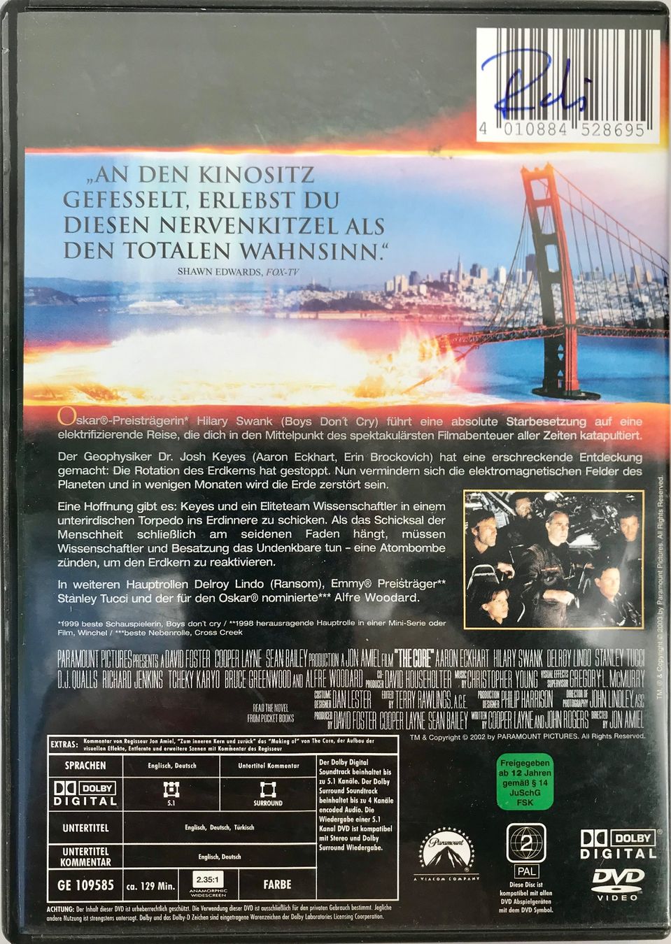 Alle DVDs: The Core - Der innere Kern - Widescreen Collection – Gebraucht aus Lostorf von heidimeier 1