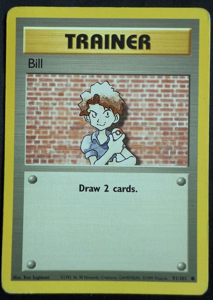 Pokémon Carte collezionabili: Bill Trainer Pokemon Base Set - 91/102 – Usato da Winterthur venduto da SiddyPokemon